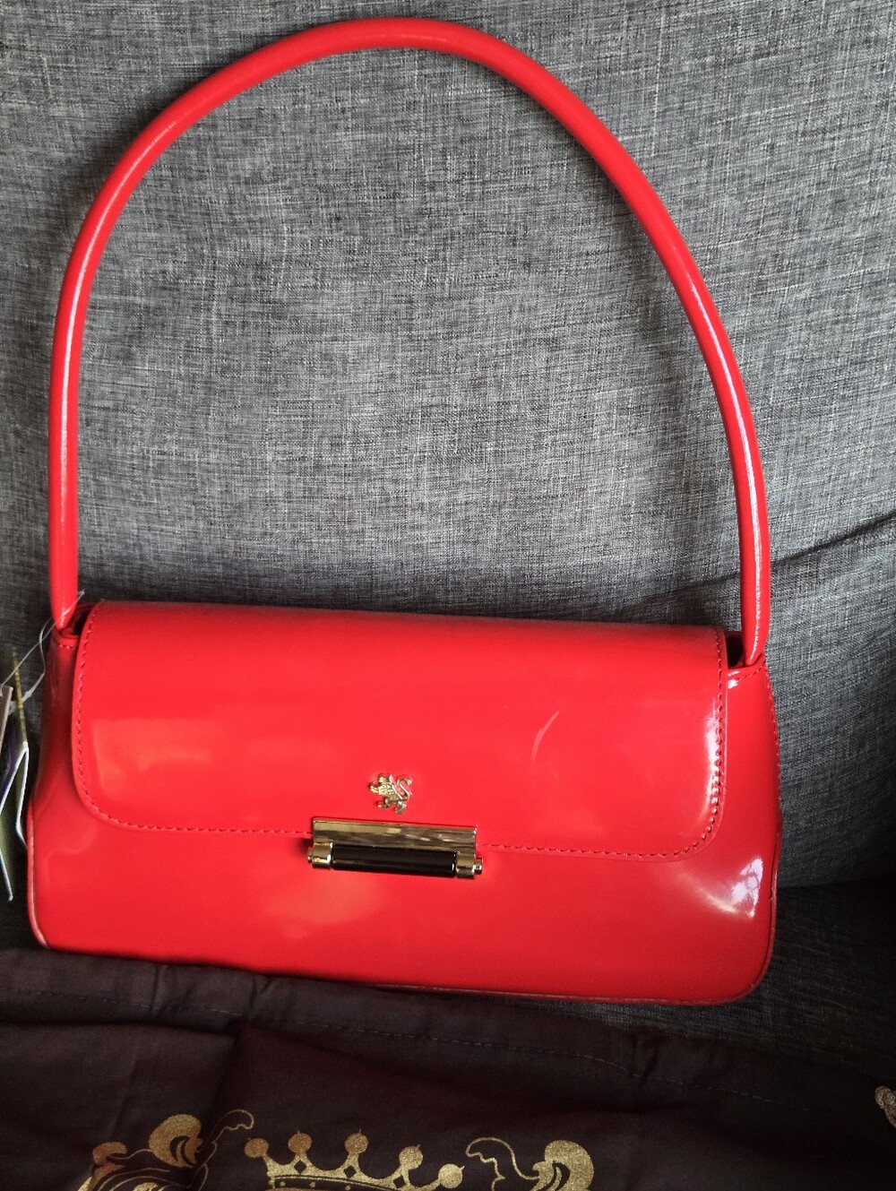 Red Pratesi Shoulder Bag with Gold Accent- Dustbag Included